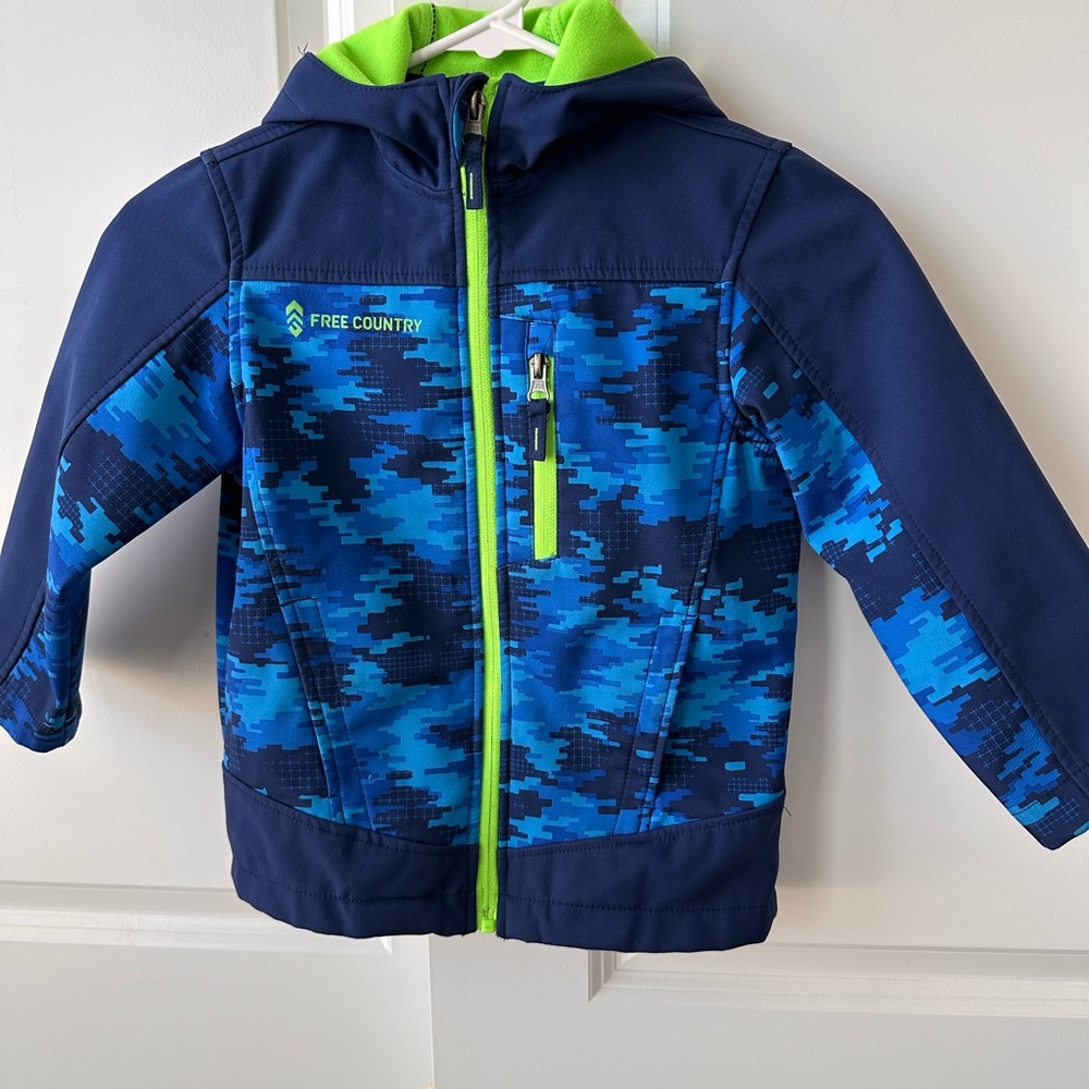 Free Country Blue and Green Camo Jacket Sz. 4 EUC